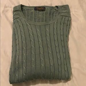 Cable knit green sweater